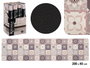 Kinvara Alfombra Cocina Efecto Azulejo 50x200 cm Poliéster (Set de 12)