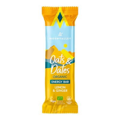 MOONVALLEY Barrita Avena Dátiles Limón Jengibre Bio 50g