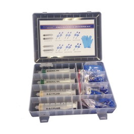 Fasi Kit de purga profesional universal para frenos de disco Aceite mineral y DOT con adaptadores Avid Magura Formula Hayes Shimano Tektro