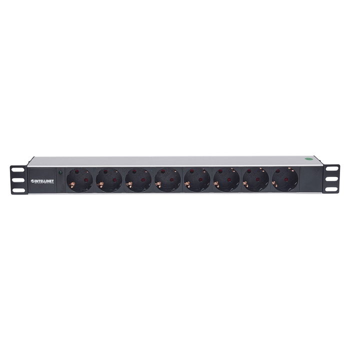 Intellinet PDU de Rack 19" 1U Horizontal, Regleta de Alimentación 8 Tomas EU Tipo F, Cable 1.8m, Montaje Rack, Aluminio Negro, Certificado UL Intellinet PDU de Rack 19" 1U Horizontal, Regleta de Alimentación 8 Tomas EU Tipo F, Cable 1.8m, Montaje Rack, Aluminio Negro, Certificado UL