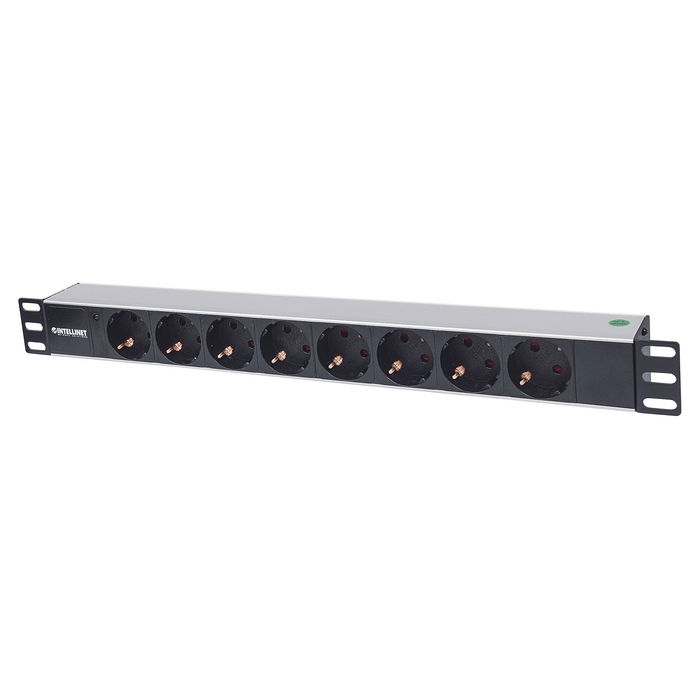 Intellinet PDU de Rack 19" 1U Horizontal, Regleta de Alimentación 8 Tomas EU Tipo F, Cable 1.8m, Montaje Rack, Aluminio Negro, Certificado UL Intellinet PDU de Rack 19" 1U Horizontal, Regleta de Alimentación 8 Tomas EU Tipo F, Cable 1.8m, Montaje Rack, Aluminio Negro, Certificado UL