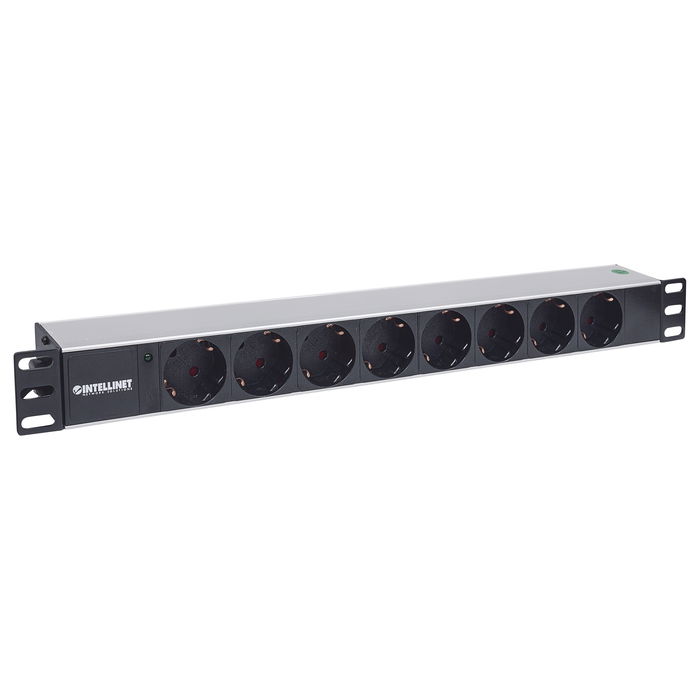 Intellinet PDU de Rack 19" 1U Horizontal, Regleta de Alimentación 8 Tomas EU Tipo F, Cable 1.8m, Montaje Rack, Aluminio Negro, Certificado UL Intellinet PDU de Rack 19" 1U Horizontal, Regleta de Alimentación 8 Tomas EU Tipo F, Cable 1.8m, Montaje Rack, Aluminio Negro, Certificado UL