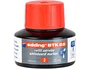 Edding BTK-25 Tinta Recambio Rotulador Pizarra Blanca Color Rojo Bote 25 ml