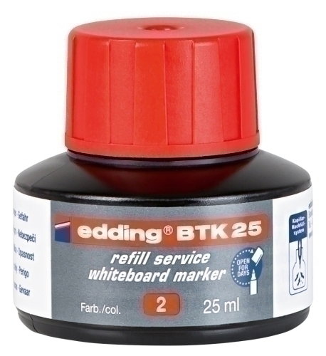 Edding Tinta para rotulador de pizarra blanca BTK-25 Rojo 25 ml Edding Tinta para rotulador de pizarra blanca BTK-25 Rojo 25 ml