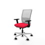 PIQUERAS Y CRESPO Silla de oficina Haches con mecanismo Sincro/Traslack, Rojo y Blanco