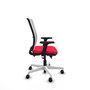 PIQUERAS Y CRESPO Silla de oficina Haches con mecanismo Sincro/Traslack, Rojo y Blanco