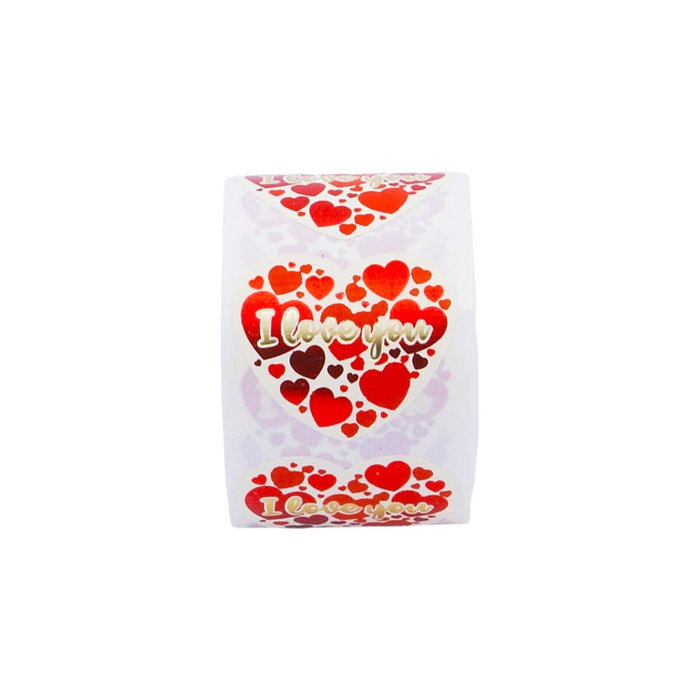 Basics Etiquetas adhesivas corazón i love you, 250 uds, 45 x 40 mm Basics Etiquetas adhesivas corazón i love you, 250 uds, 45 x 40 mm