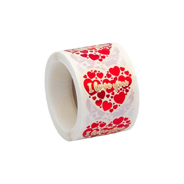 Basics Etiquetas adhesivas corazón i love you, 250 uds, 45 x 40 mm Basics Etiquetas adhesivas corazón i love you, 250 uds, 45 x 40 mm