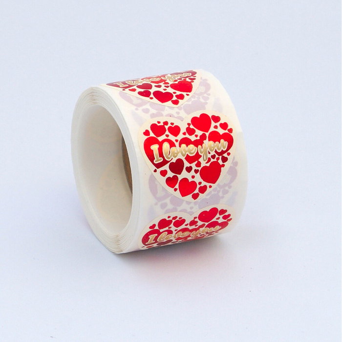 Basics Etiquetas adhesivas corazón i love you, 250 uds, 45 x 40 mm Basics Etiquetas adhesivas corazón i love you, 250 uds, 45 x 40 mm