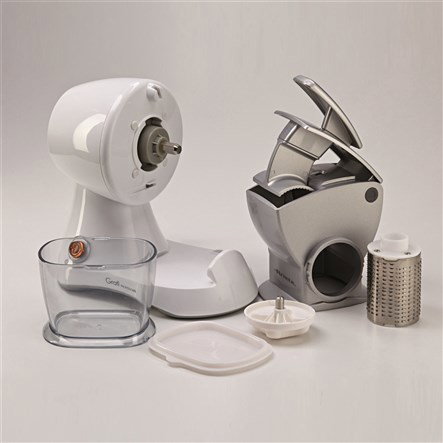 Ariete 448 Rallador Eléctrico Profesional con Rodillo, Ideal para Queso, Pan y Frutos Secos, Bol Extraíble y Tapa Hermética