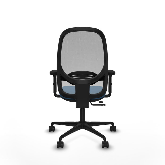 PIQUERAS Y CRESPO Silla de oficina Cilanco con mecanismo Sincro/Traslack, Azul claro y Gris
