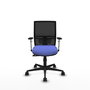 PIQUERAS Y CRESPO Silla de oficina Yunquera con mecanismo Sincro, Azul claro y Negro
