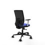 PIQUERAS Y CRESPO Silla de oficina Yunquera con mecanismo Sincro, Azul claro y Negro