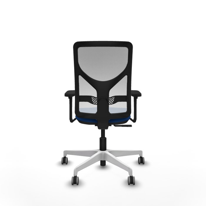 PIQUERAS Y CRESPO Silla de oficina Motilla con mecanismo Sincro Azul y Blanco