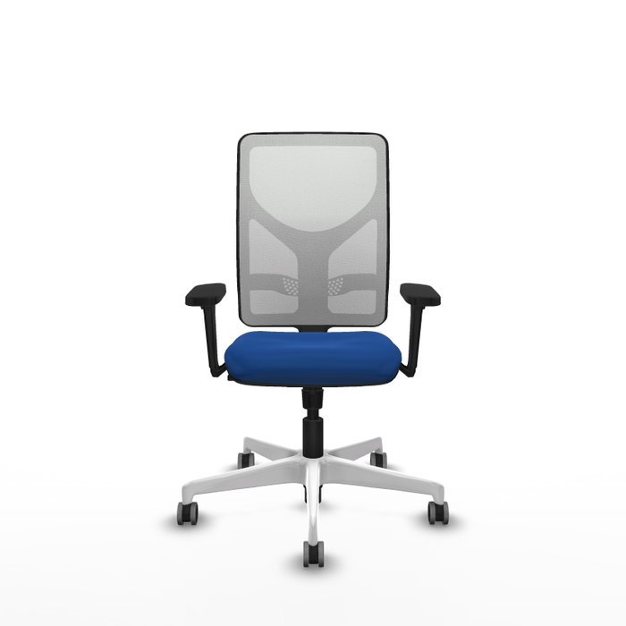 PIQUERAS Y CRESPO Silla de oficina Motilla con mecanismo Sincro Azul y Blanco