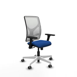 PIQUERAS Y CRESPO Silla de oficina Motilla con mecanismo Sincro Azul y Blanco