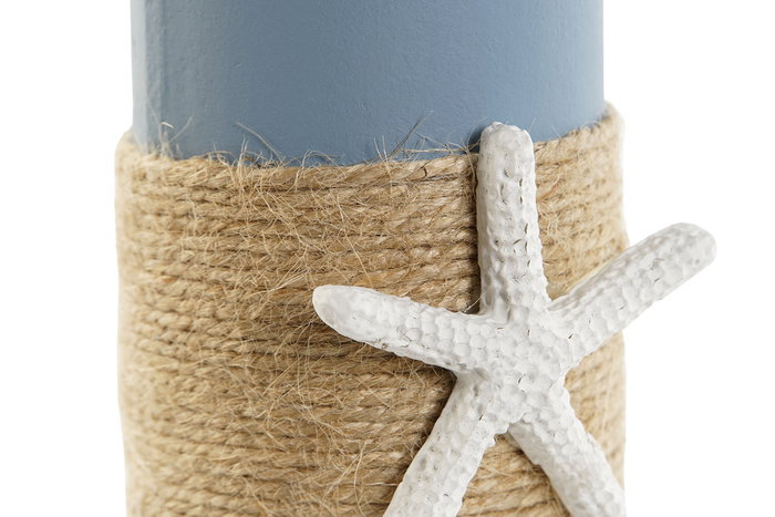 DKD Home Decor Portavelas decorativo Atlantico para hogar, Juego 6 Unidades Surtidas Multicolor de Resina y Metal 7x12x6 cm