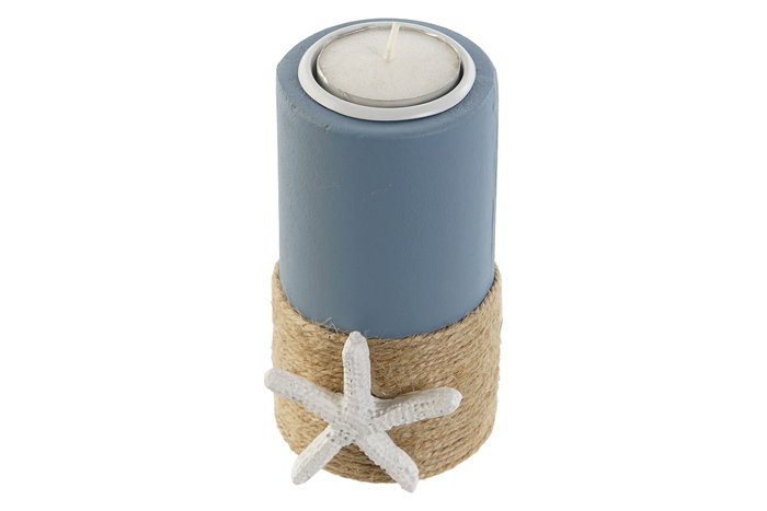 DKD Home Decor Portavelas decorativo Atlantico para hogar, Juego 6 Unidades Surtidas Multicolor de Resina y Metal 7x12x6 cm