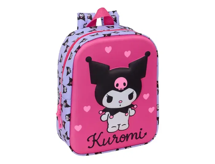 Safta Mochila de Guardería 3D Kuromi 27x22x10cm Safta Mochila de Guardería 3D Kuromi 27x22x10cm