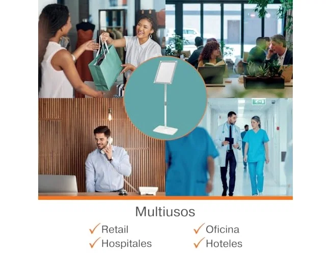 Nobo Atril de suelo Nobo Premium Plus DIN A3 con marco y clip premium