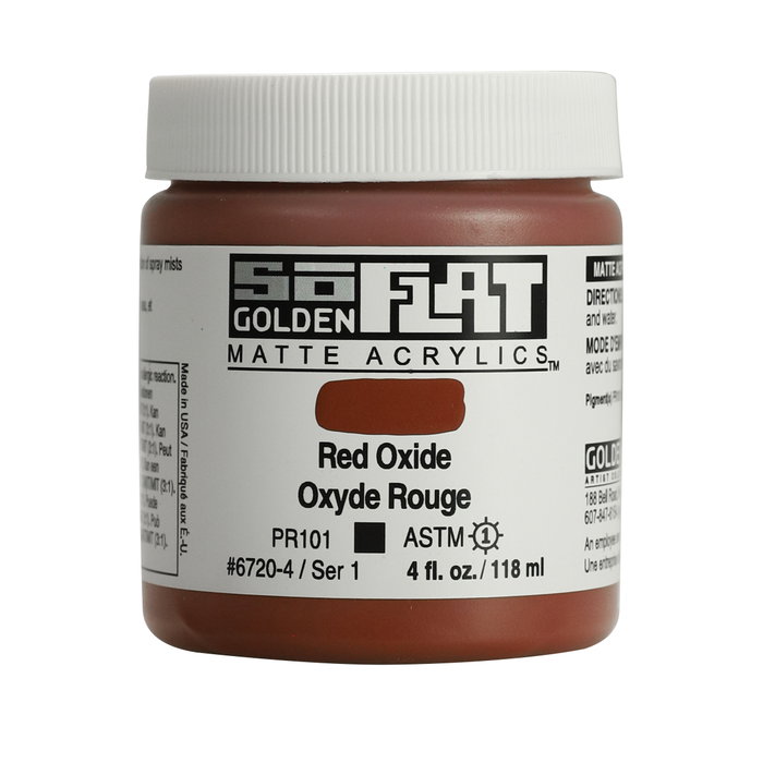 Golden SoFlat Óxido Rojo 4 Oz. Golden SoFlat Óxido Rojo 4 Oz.