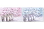 DKD Home Decor Cuadro Lienzo MDF 120x3x80 Floreros Surtido de 2 Unidades