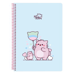 Safta Libreta Espiral Cuarto Pembe The Pink Cat 80 Hojas Cuadriculadas