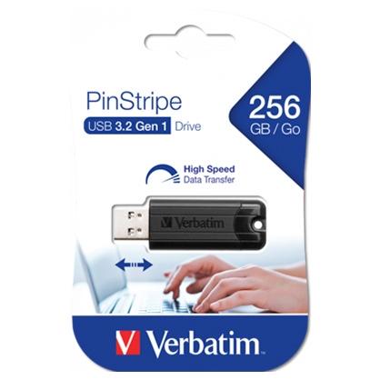 Verbatim Pinstripe 256GB USB 3.2 Negro Pendrive Verbatim Pinstripe 256GB USB 3.2 Negro Pendrive