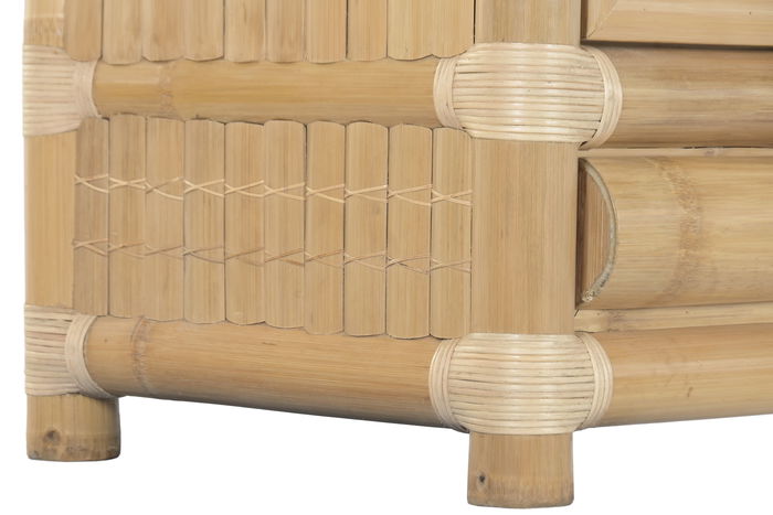 DKD Home Decor Armario Tropical Ratán Bambú Natural 120 x 60 x 180 cm