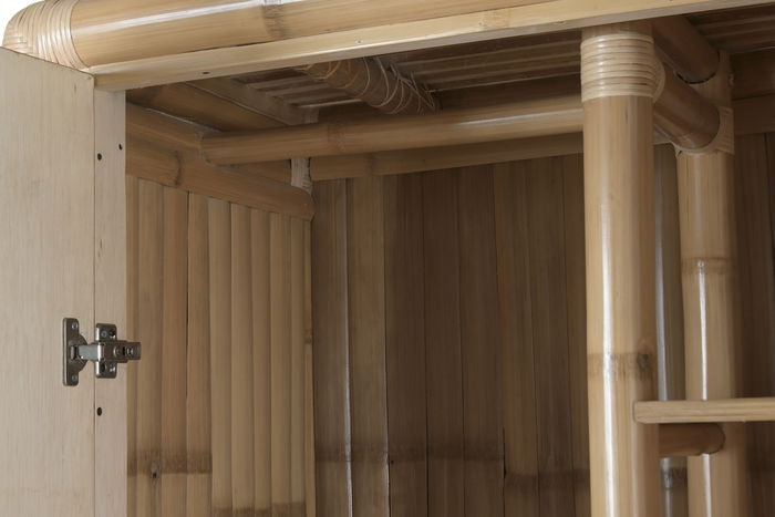 DKD Home Decor Armario Tropical Ratán Bambú Natural 120 x 60 x 180 cm