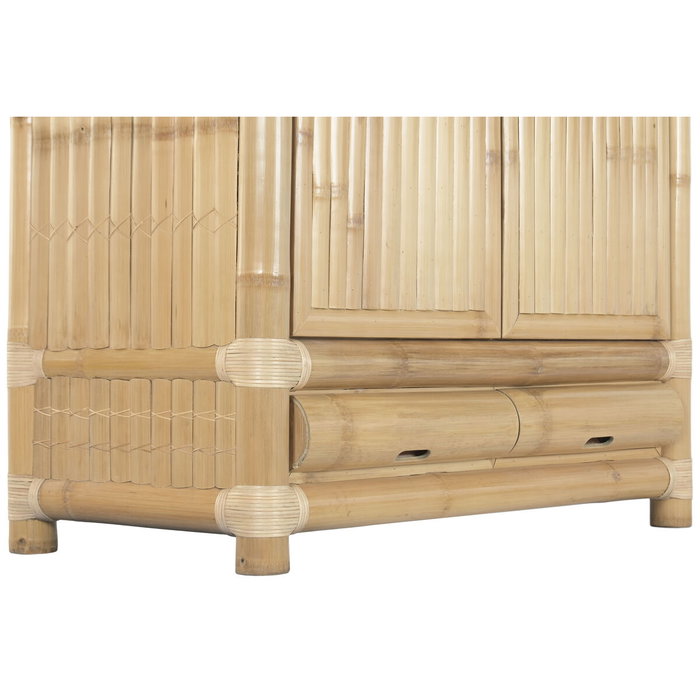 DKD Home Decor Armario de Bambú y Ratán Natural 120x60x180 DKD Home Decor Armario de Bambú y Ratán Natural 120x60x180