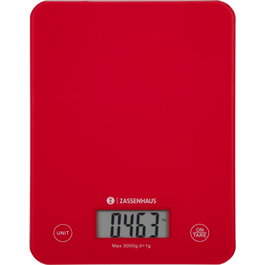 Zassenhaus Báscula de Cocina Digital Rojo
