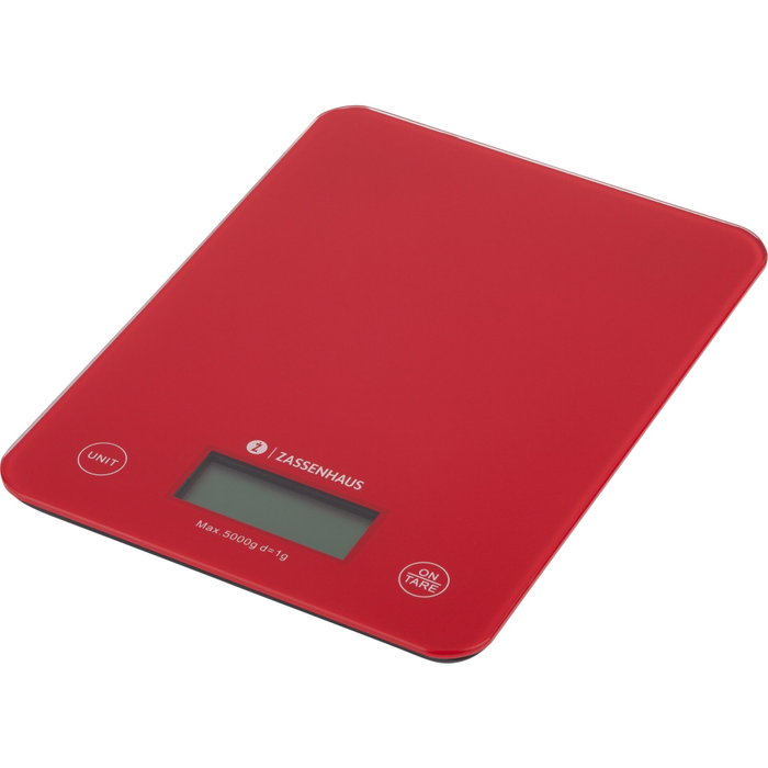 Zassenhaus Báscula de Cocina Digital Rojo