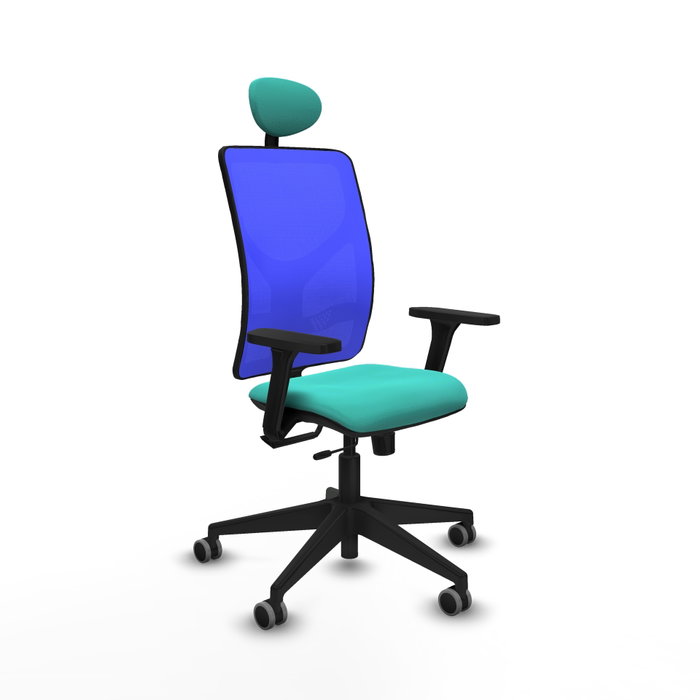 PIQUERAS Y CRESPO Silla de oficina Motilla con mecanismo Sincro/Traslack, Turquesa y Azul PIQUERAS Y CRESPO Silla de oficina Motilla con mecanismo Sincro/Traslack, Turquesa y Azul