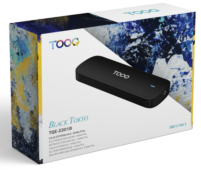 Tooq Caja Externa para SSD M.2 NVMe TQE-2201B, Negro