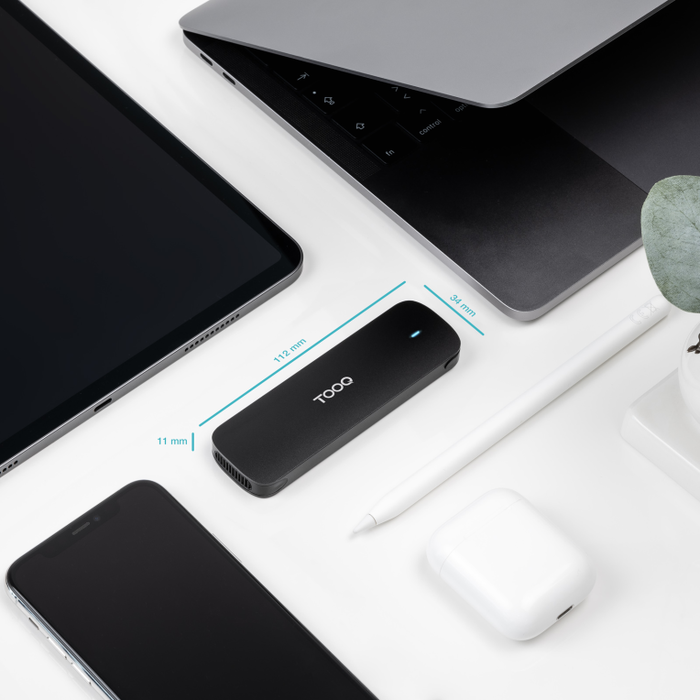 Tooq Caja Externa para SSD M.2 NVMe TQE-2201B, Negro