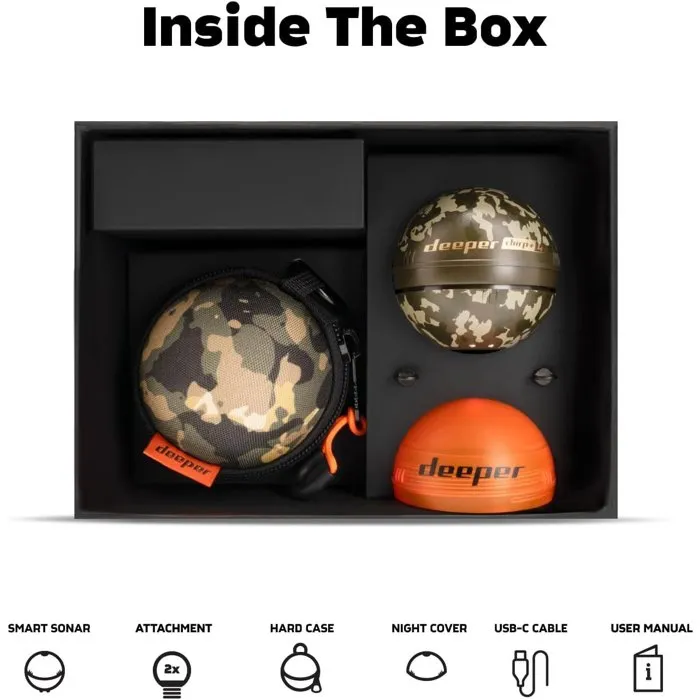 Deeper Sonda de pesca desplegable CHIRP+ 4 GPS IA 3 haces CHIRP alcance 120 m Deeper Sonda de pesca desplegable CHIRP+ 4 GPS IA 3 haces CHIRP alcance 120 m