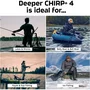 Deeper Sonda de pesca desplegable CHIRP+ 4 GPS IA 3 haces CHIRP alcance 120 m