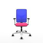 PIQUERAS Y CRESPO Silla de oficina Motilla con mecanismo Sincro, Rosa y Azul