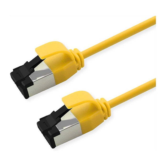 ROLINE Patchkabel RJ-45 Cat8.1 S/FTP Slim, 1,5 m, Amarillo, PoE, 40 Gbit/s, EIA/TIA 568B, 21.15.3424 ROLINE Patchkabel RJ-45 Cat8.1 S/FTP Slim, 1,5 m, Amarillo, PoE, 40 Gbit/s, EIA/TIA 568B, 21.15.3424