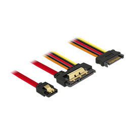 DeLOCK 85228 Cable SATA III 0,3 m con conectores SATA 7-pin y SATA 22-pin
