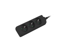 Lanberg Regleta de extensión 3x PL 3m negra
