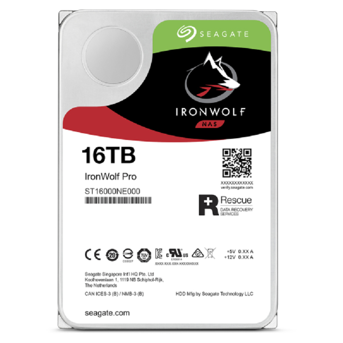 Seagate IronWolf Pro ST16000NT001 16 TB 7200 RPM 256 MB 3.5 pulgadas