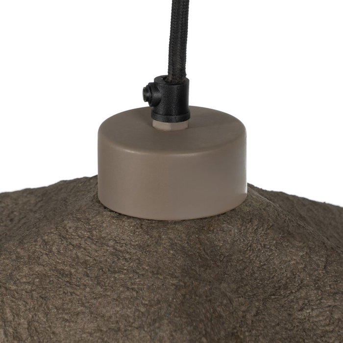 Lámpara Techo Gris Papel Maché 44 X 44 X 18 cm Lámpara Techo Gris Papel Maché 44 X 44 X 18 cm