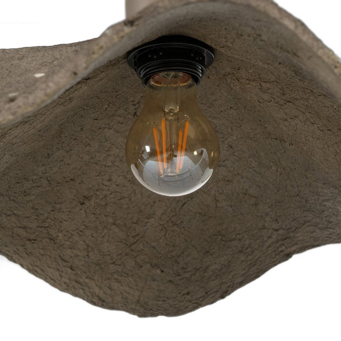 Lámpara Techo Gris Papel Maché 44 X 44 X 18 cm Lámpara Techo Gris Papel Maché 44 X 44 X 18 cm