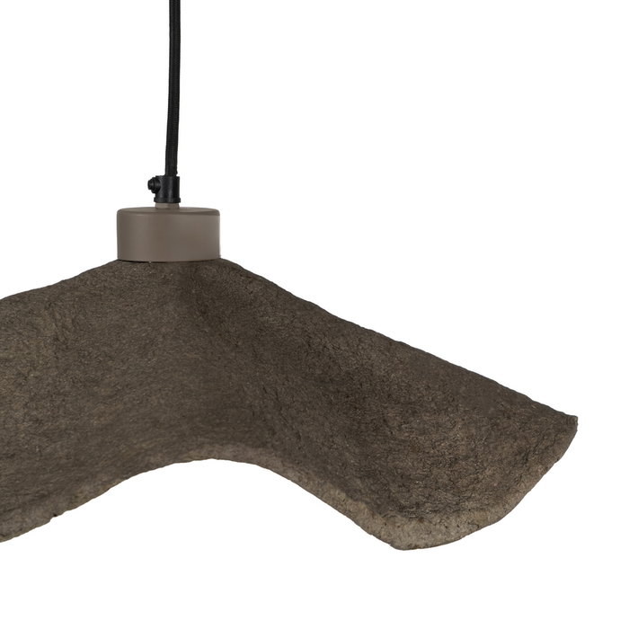 Lámpara Techo Gris Papel Maché 44 X 44 X 18 cm Lámpara Techo Gris Papel Maché 44 X 44 X 18 cm