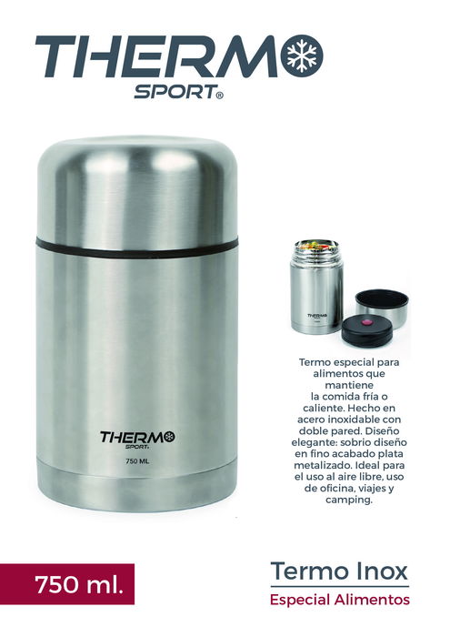 Thermosport Termo Comida Inox 750Ml 11,2x19,4x11,3Cm (6 Unidades)