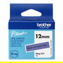 Brother BTAG-F31 Cinta Etiquetas 12mm Ancho x 4m Longitud, Blanco sobre Morado, Compatible con PT-N10, PT-N20, PT-N25BT