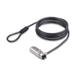 StarTech.com SSTDC4D-LAPTOP-LOCK Cable de Seguridad Antirrobo para Portátil - Cerradura de Combinación Kensington K-Slot, Cable de Acero 2m, Negro/Plata