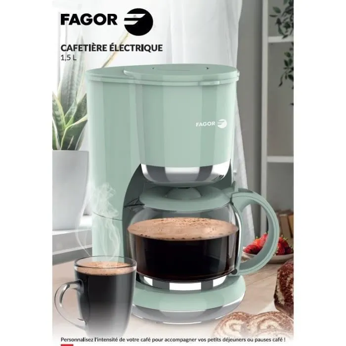 Fagor Cafetera de Filtro FG1560 1.5L 12 Tazas Mantiene Caliente Fagor Cafetera de Filtro FG1560 1.5L 12 Tazas Mantiene Caliente